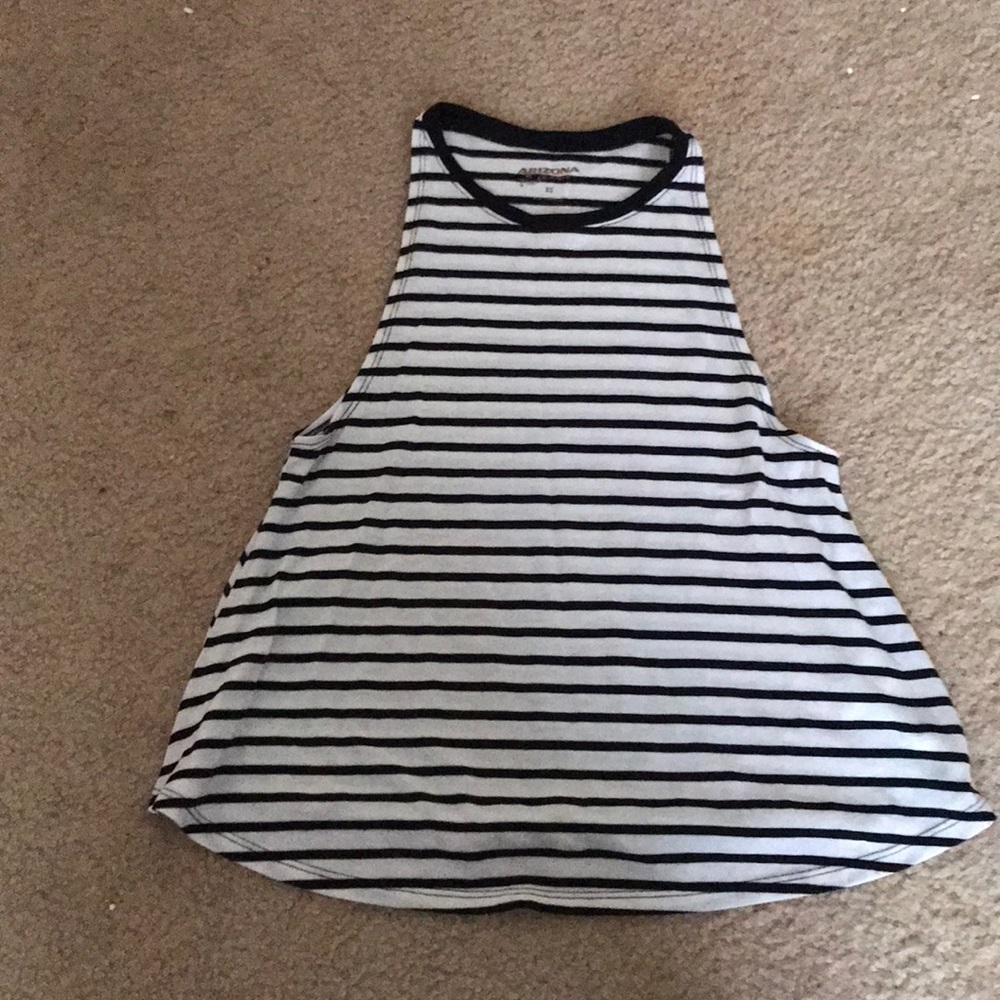 Black and white striped top
